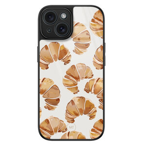 Mooie Telefoonhoesjes iPhone 15 hoesje glas - Croissant