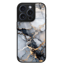 Mooie Telefoonhoesjes iPhone 15 Pro hoesje glas - Marble mist