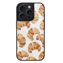 Mooie Telefoonhoesjes iPhone 15 Pro hoesje glas - Croissant