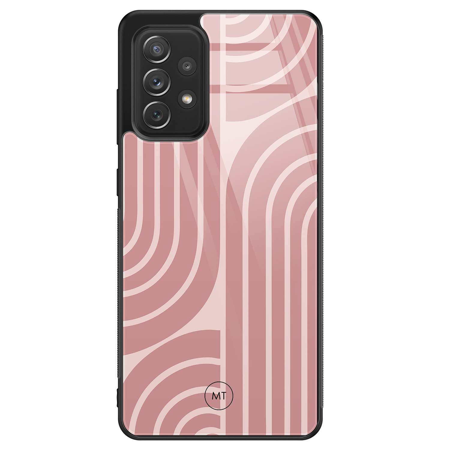 Mooie Telefoonhoesjes Samsung Galaxy A52 hoesje glas - Blush shapes