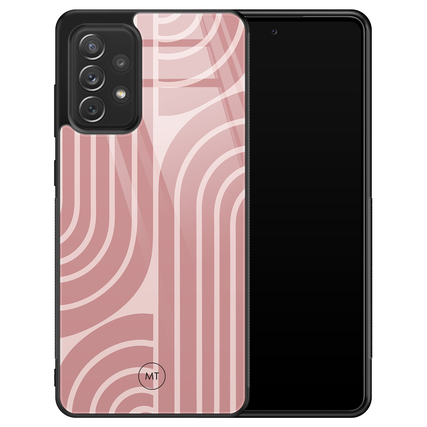 Mooie Telefoonhoesjes Samsung Galaxy A52 hoesje glas - Blush shapes