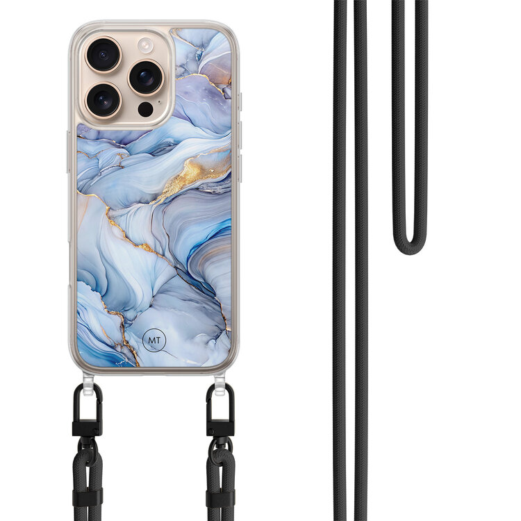 Mooie Telefoonhoesjes iPhone 16 Pro Max hoesje met zwart koord - Lavender dream