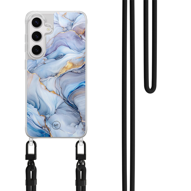 Mooie Telefoonhoesjes Samsung Galaxy S24 hoesje met zwart koord - Lavender dream