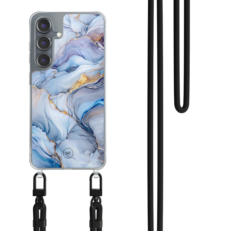 Mooie Telefoonhoesjes Samsung Galaxy S25 hoesje met zwart koord - Lavender dream