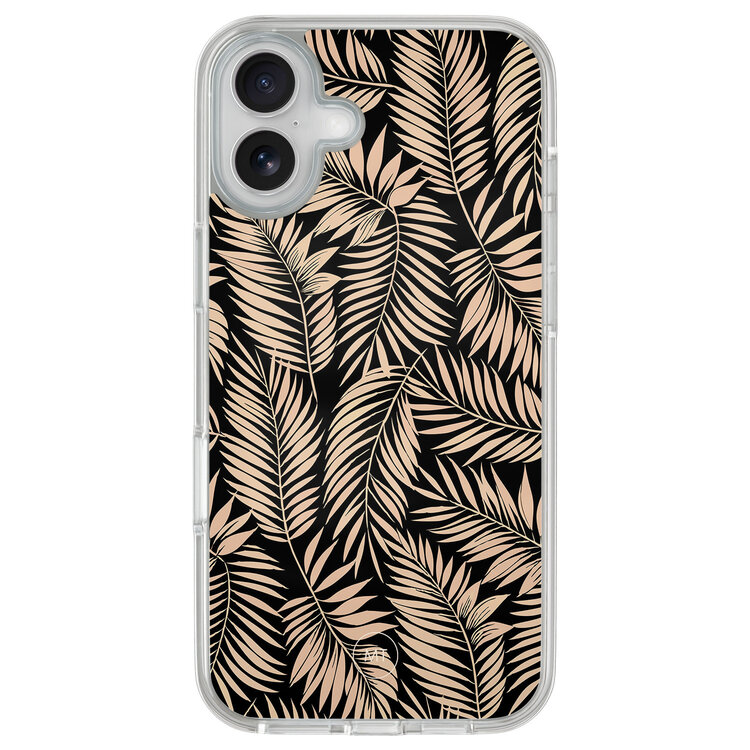 Mooie Telefoonhoesjes iPhone 16 hybride hoesje - Palm silhouette