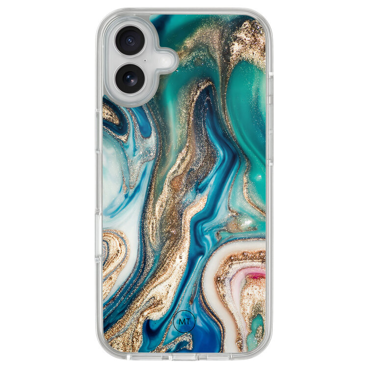 Mooie Telefoonhoesjes iPhone 16 hybride hoesje - Magic marble