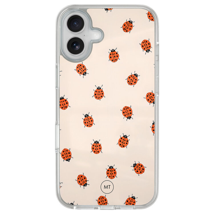 Mooie Telefoonhoesjes iPhone 16 hybride hoesje - Lieveheerstbeestjes