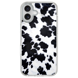 Mooie Telefoonhoesjes iPhone 16 hybride hoesje - Koeienprint
