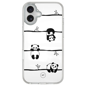 Mooie Telefoonhoesjes iPhone 16 hybride hoesje - Panda