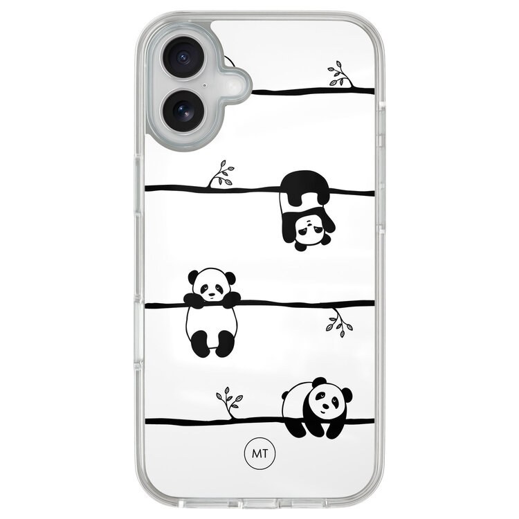 Mooie Telefoonhoesjes iPhone 16 hybride hoesje - Panda