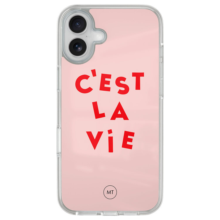 Mooie Telefoonhoesjes iPhone 16 hybride hoesje - C'est la vie