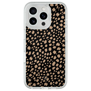 Mooie Telefoonhoesjes iPhone 16 Pro hybride hoesje - Savannah spots