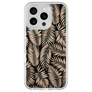 Mooie Telefoonhoesjes iPhone 16 Pro hybride hoesje - Palm silhouette