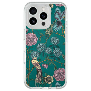 Mooie Telefoonhoesjes iPhone 16 Pro hybride hoesje - Bloomy birds
