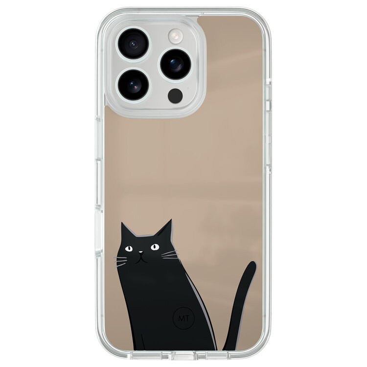 Mooie Telefoonhoesjes iPhone 16 Pro hybride hoesje - Purrfectly