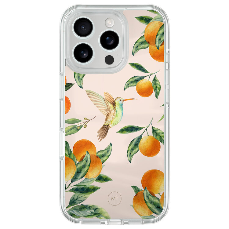 Mooie Telefoonhoesjes iPhone 16 Pro hybride hoesje - Tropical lemonade