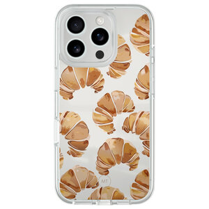 Mooie Telefoonhoesjes iPhone 16 Pro hybride hoesje - Croissant