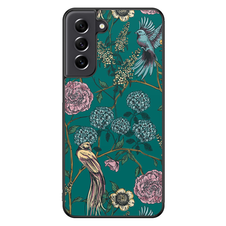 Mooie Telefoonhoesjes Samsung Galaxy S21 FE hoesje - Bloomy birds
