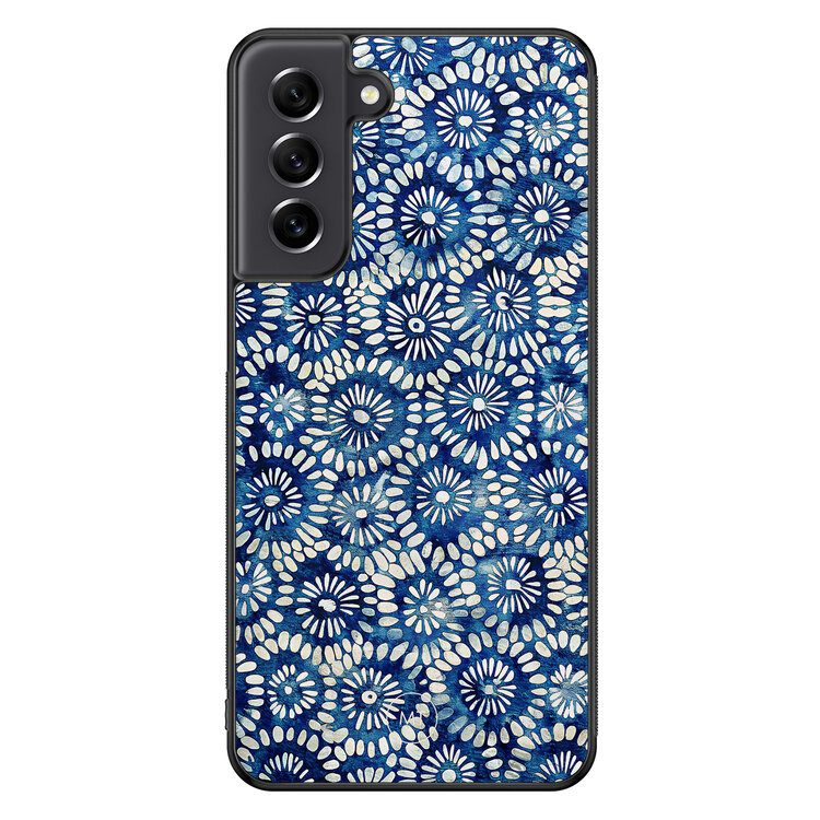 Mooie Telefoonhoesjes Samsung Galaxy S21 FE hoesje - Azure daisies