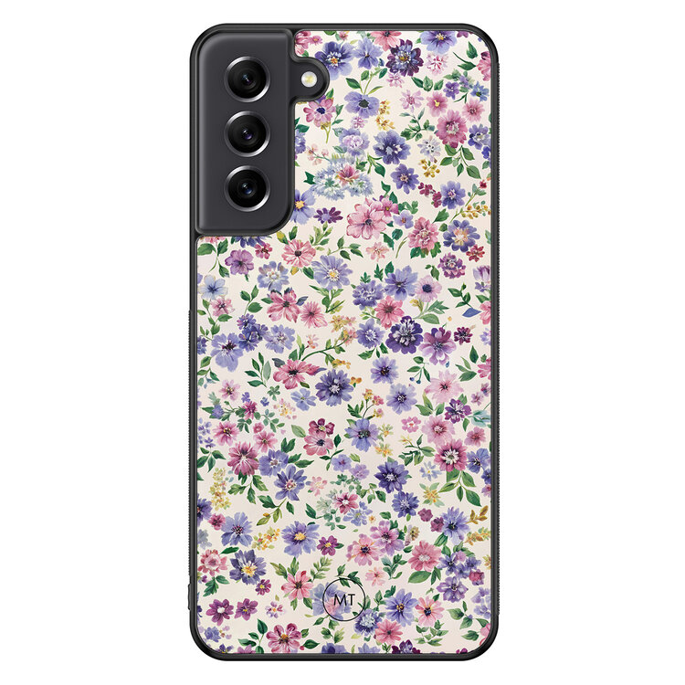 Mooie Telefoonhoesjes Samsung Galaxy S21 FE hoesje - Purple garden