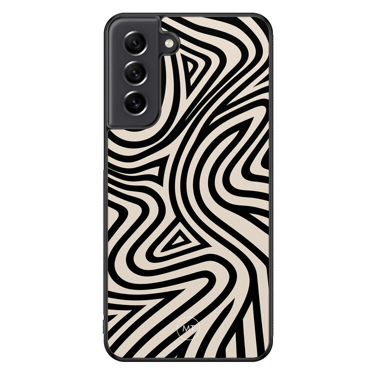Mooie Telefoonhoesjes Samsung Galaxy S21 FE hoesje - Groovy lines