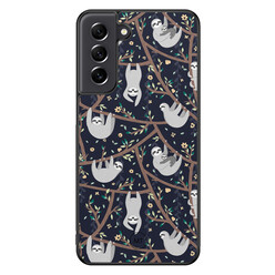 Mooie Telefoonhoesjes Samsung Galaxy S21 FE hoesje - Luiaard print