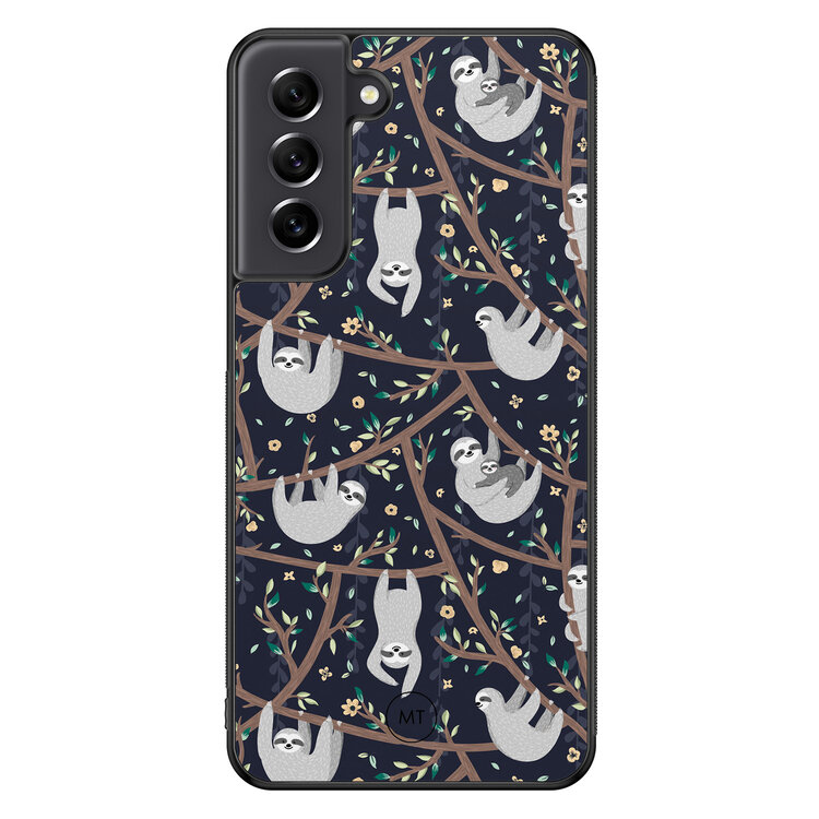 Mooie Telefoonhoesjes Samsung Galaxy S21 FE hoesje - Luiaard print