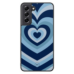 Mooie Telefoonhoesjes Samsung Galaxy S21 FE hoesje - Hart blauw