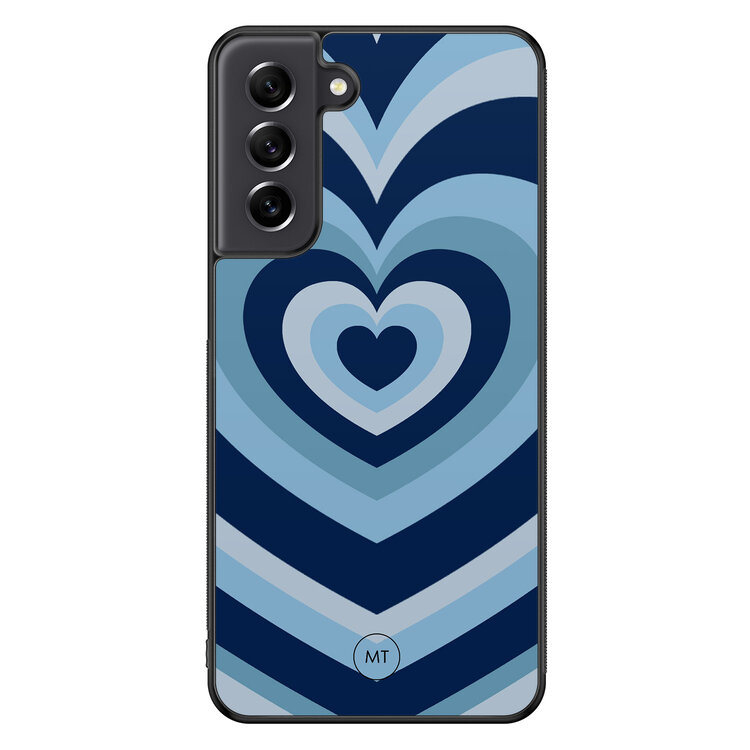 Mooie Telefoonhoesjes Samsung Galaxy S21 FE hoesje - Hart blauw