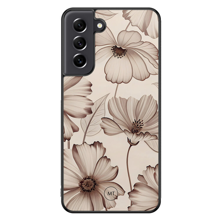 Mooie Telefoonhoesjes Samsung Galaxy S21 FE hoesje - Sand flowers