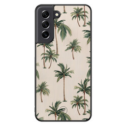Mooie Telefoonhoesjes Samsung Galaxy S21 FE hoesje - Palmbomen print