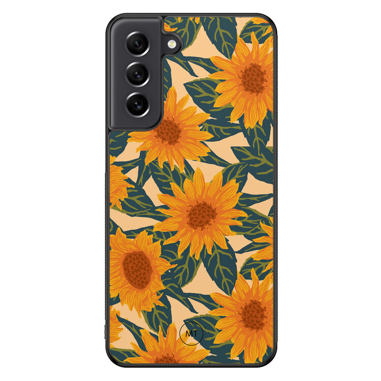 Mooie Telefoonhoesjes Samsung Galaxy S21 FE hoesje - Zonnebloemen