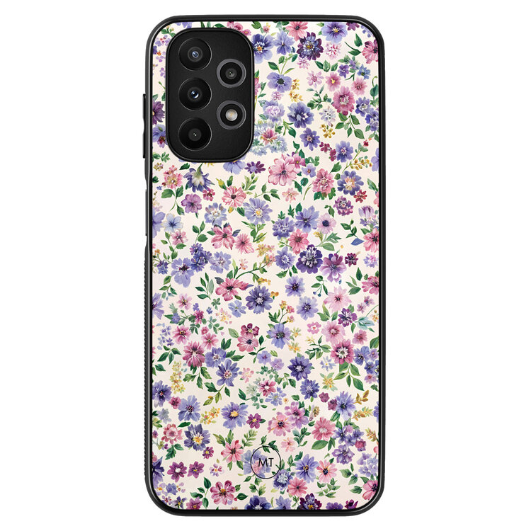 Mooie Telefoonhoesjes Samsung Galaxy A13 4G hoesje - Purple garden