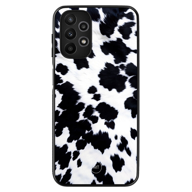 Mooie Telefoonhoesjes Samsung Galaxy A13 4G hoesje - Koeienprint