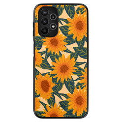 Mooie Telefoonhoesjes Samsung Galaxy A13 4G hoesje - Zonnebloemen
