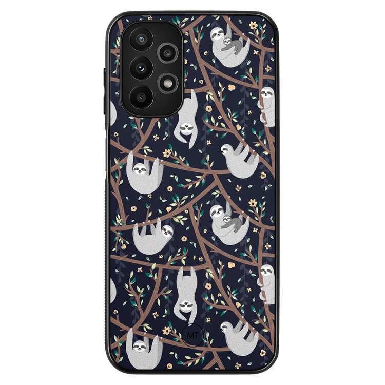 Mooie Telefoonhoesjes Samsung Galaxy A13 4G hoesje - Luiaard print