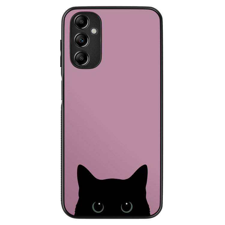 Mooie Telefoonhoesjes Samsung Galaxy A14 5G hoesje - Zwarte kat