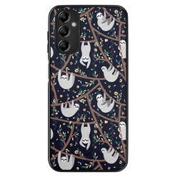 Mooie Telefoonhoesjes Samsung Galaxy A14 5G hoesje - Luiaard print
