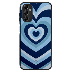Mooie Telefoonhoesjes Samsung Galaxy A14 5G hoesje - Hart blauw
