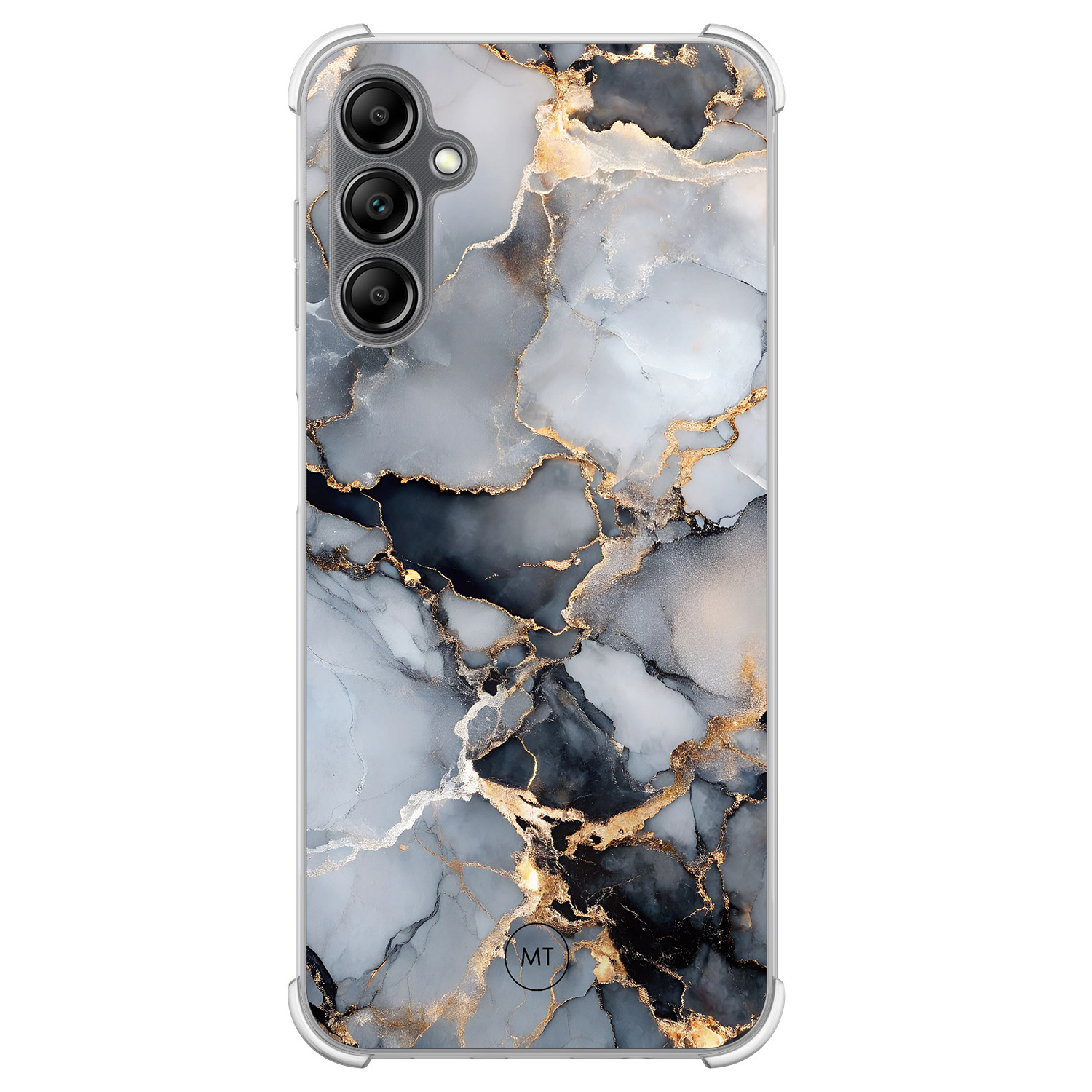 Mooie Telefoonhoesjes Samsung Galaxy A14 5G shockproof hoesje - Marble mist