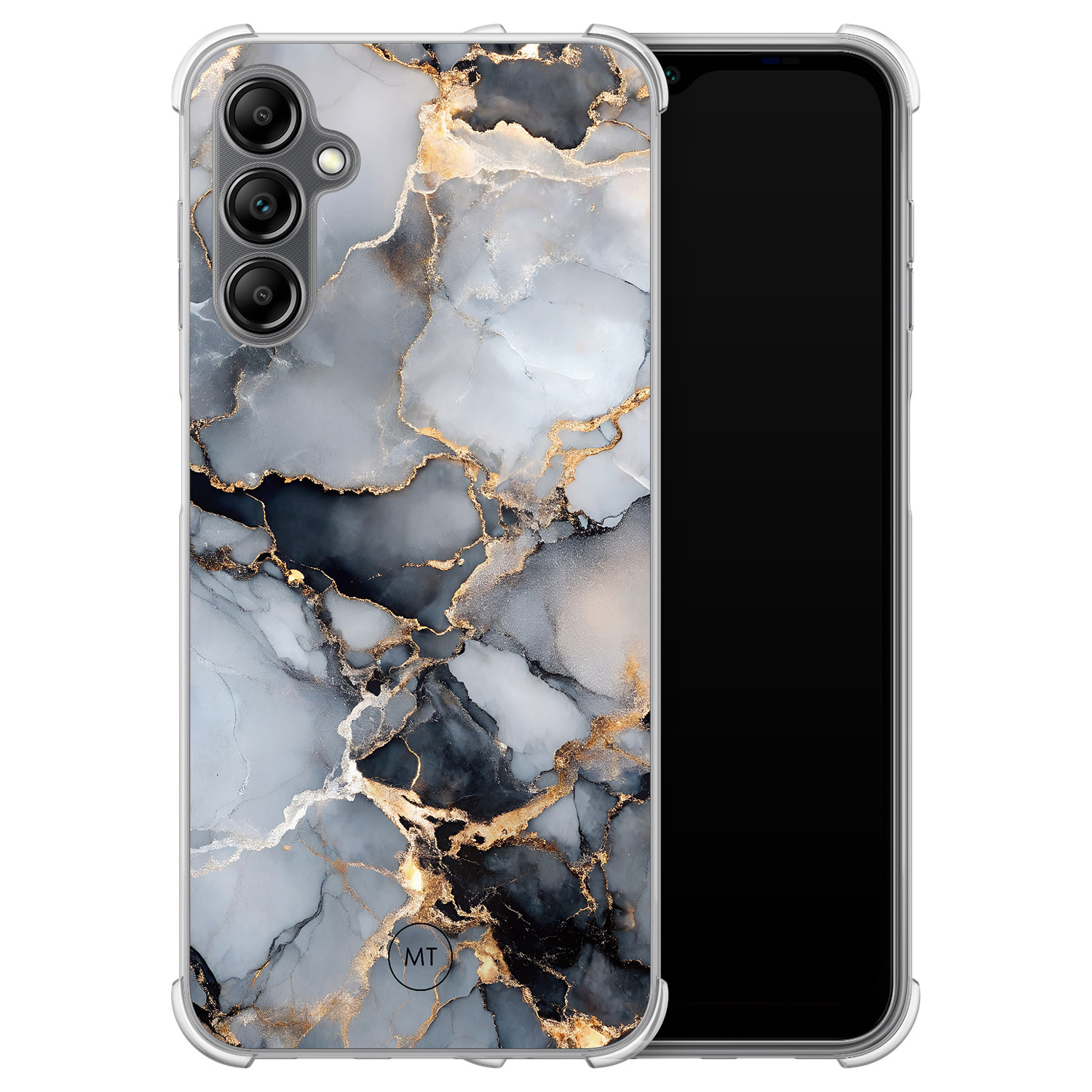 Mooie Telefoonhoesjes Samsung Galaxy A14 5G shockproof hoesje - Marble mist