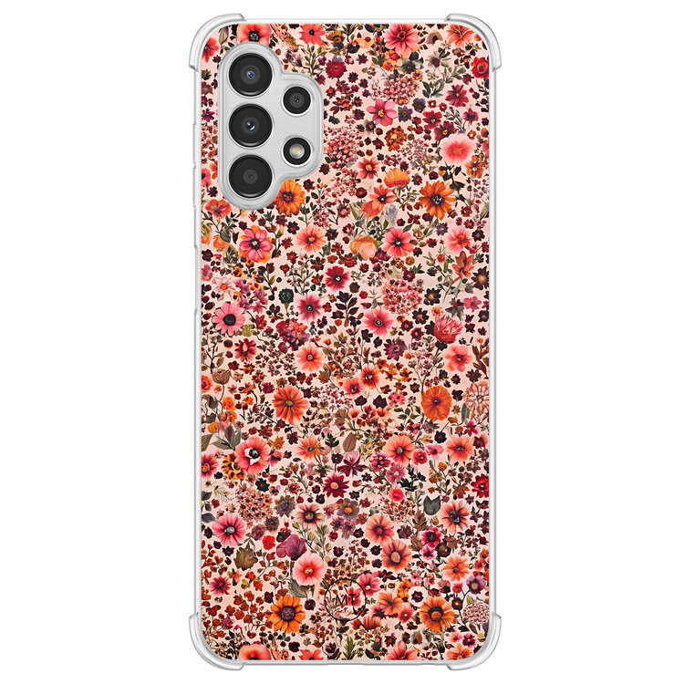 Mooie Telefoonhoesjes Samsung Galaxy A13 4G shockproof hoesje - Vintage floral
