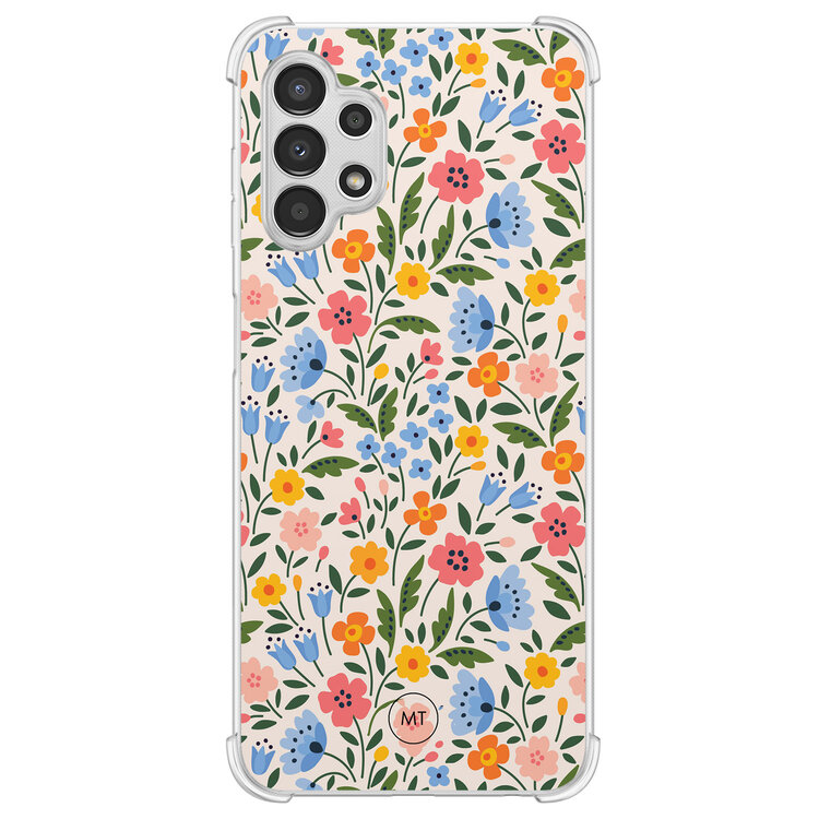 Mooie Telefoonhoesjes Samsung Galaxy A13 4G shockproof hoesje - Romantische bloemen