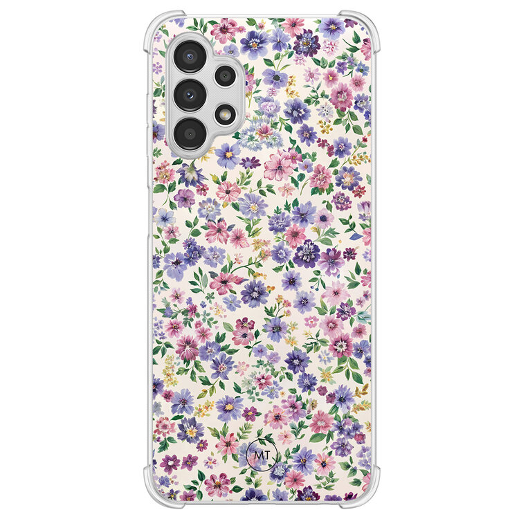 Mooie Telefoonhoesjes Samsung Galaxy A13 4G shockproof hoesje - Purple garden