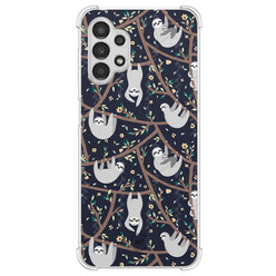 Mooie Telefoonhoesjes Samsung Galaxy A13 4G shockproof hoesje - Luiaard print