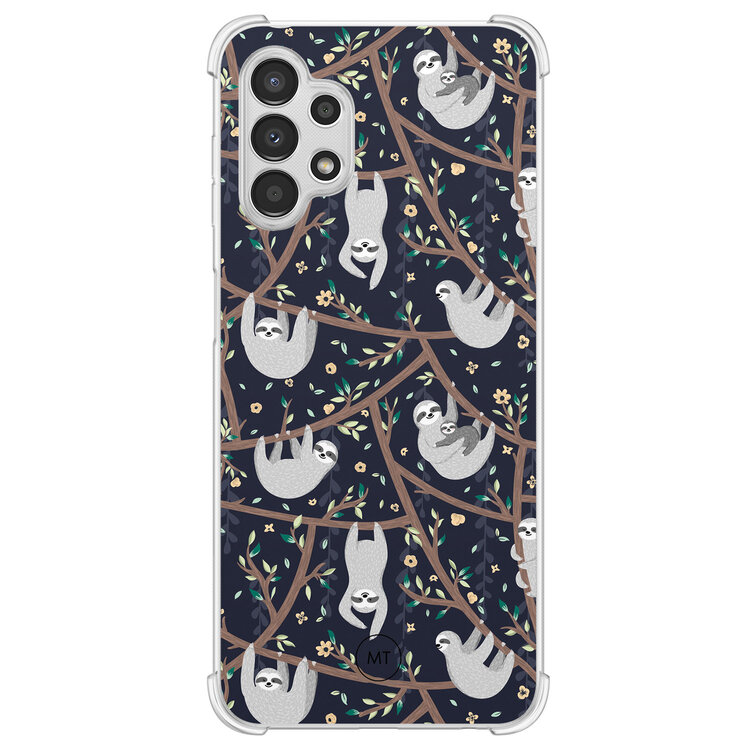 Mooie Telefoonhoesjes Samsung Galaxy A13 4G shockproof hoesje - Luiaard print