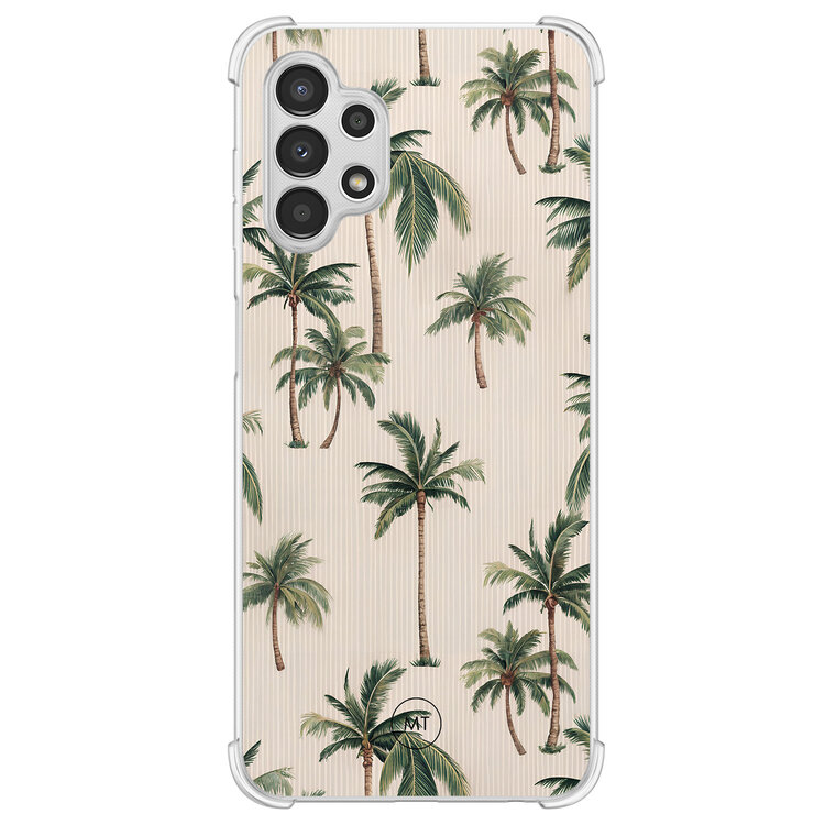 Mooie Telefoonhoesjes Samsung Galaxy A13 4G shockproof hoesje - Palmbomen print