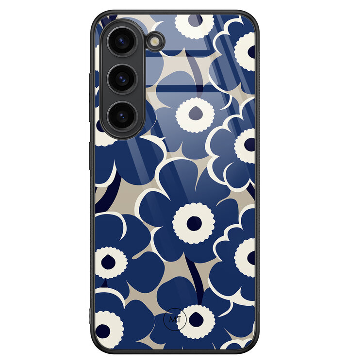 Mooie Telefoonhoesjes Samsung Galaxy S23 hoesje glas - Abstract bloom