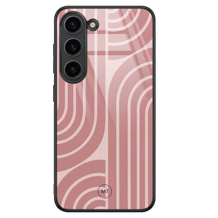 Mooie Telefoonhoesjes Samsung Galaxy S23 hoesje glas - Blush shapes