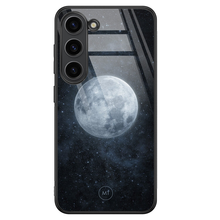 Mooie Telefoonhoesjes Samsung Galaxy S23 hoesje glas - Maan